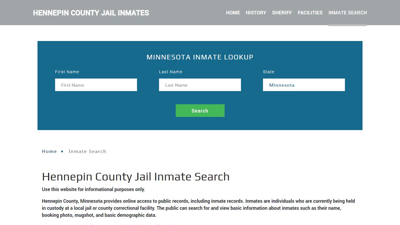 Hennepin County, MN Detainee Lookup